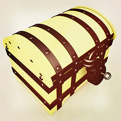 Image showing The chest. 3D illustration. Vintage style.