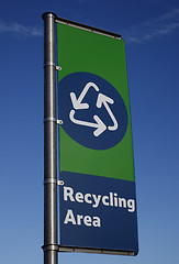 Image showing recycling area sign