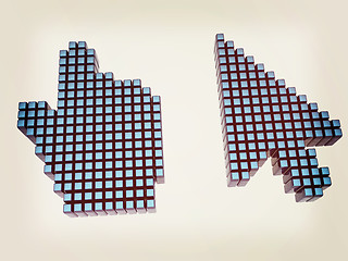 Image showing Set of Link selection computer mouse cursor on white background.
