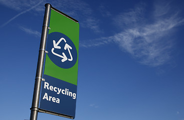 Image showing recycling area sign