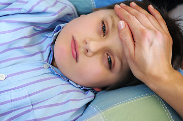 Image showing Sick child