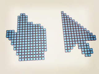 Image showing Set of Link selection computer mouse cursor on white background.