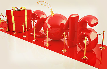 Image showing Happy new 2016 year on New Year\'s path to the success. 3D illust