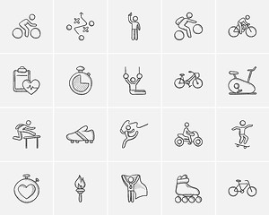 Image showing Sport sketch icon set.