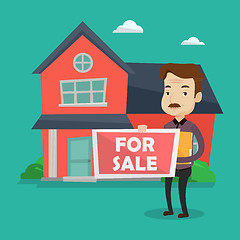 Image showing Real estate agent offering house.