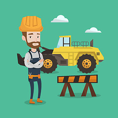 Image showing Confident builder with arms crossed.