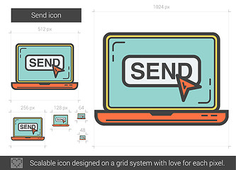 Image showing Send line icon.