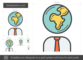 Image showing Globalization line icon.