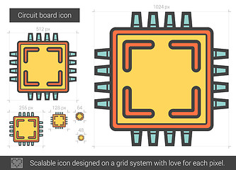 Image showing Circuit board line icon.