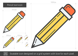 Image showing Pencil tool line icon.