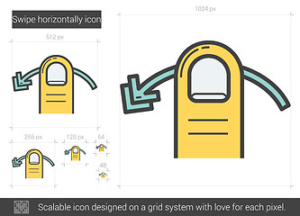Image showing Swipe horizontally line icon.