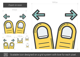 Image showing Zoom in line icon.