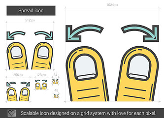 Image showing Spread line icon.