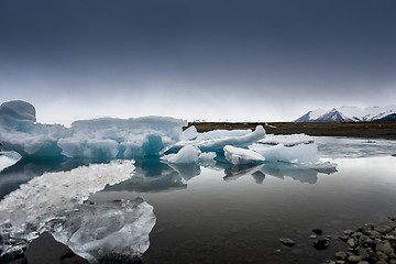 Image showing Icebergs at glacier lagoon 