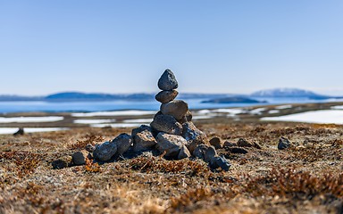 Image showing Stack of rough stones