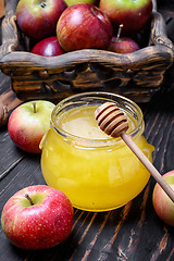 Image showing Apples and honey