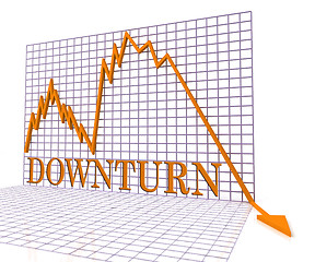 Image showing Downturn Graph Represents Market Chart And Loss 3d Rendering