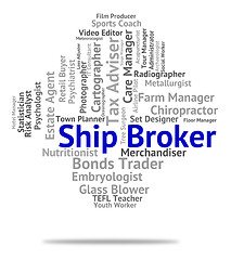 Image showing Ship Broker Represents Deliver Courier And Package