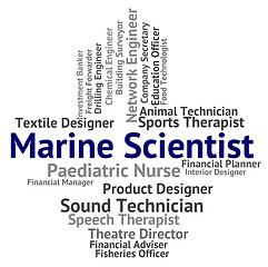 Image showing Marine Scientist Shows Sea Recruitment And Hire