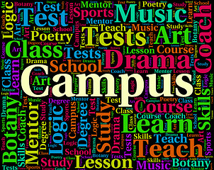 Image showing Campus Word Shows Academies Schools And Institute