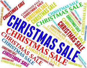 Image showing Christmas Sale Represents Bargain Save And Text