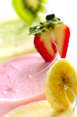 Image showing Assorted fruit smoothies