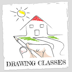 Image showing Drawing Classes Represents Design Educate And School
