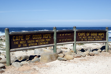 Image showing cape of good hope signpost