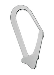 Image showing aluminum carabiner isolated 