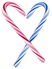 Image showing Two candy canes isolated