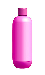 Image showing Violet shampoo dispenser pump plastic bottle