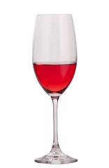 Image showing Red wine in a glass isolated