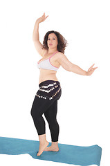 Image showing Belly dancing young woman.