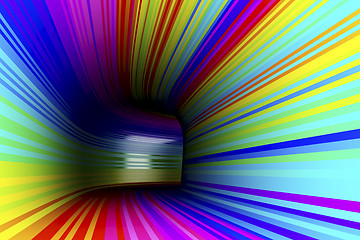 Image showing Abstract colorful tunnel 