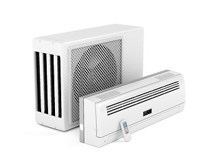 Image showing Modern split system air conditioner