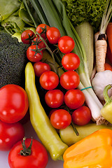 Image showing Cherry tomatoes with other vegetables