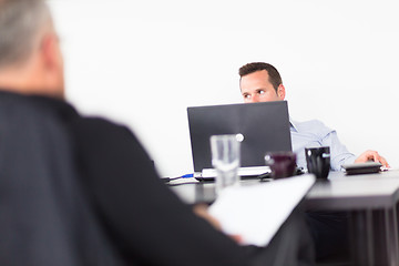 Image showing Business people in modern office.