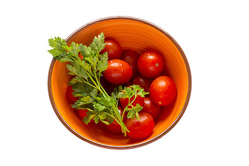 Image showing Small ripe red tomatoes