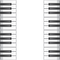 Image showing music background with piano keys. illustration. 