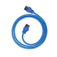 Image showing Blue USB cable 