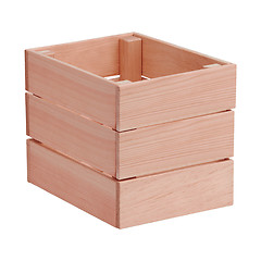 Image showing Empty wooden fruit crate