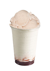 Image showing Cup With Strawberry Soft Ice Cream