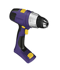 Image showing Cordless drill isolated