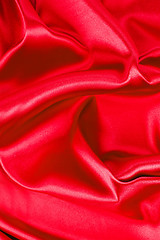 Image showing red silk satin