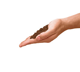 Image showing soil in hand