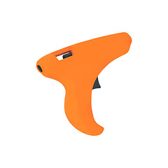 Image showing Single orange pistol for glue