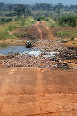 Image showing dirt track crossing a stream