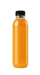 Image showing Plastic bottle of orange juice isolated