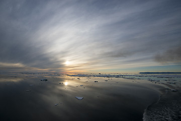 Image showing Sunset in Greenland