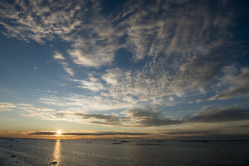 Image showing Sunset in Greenland